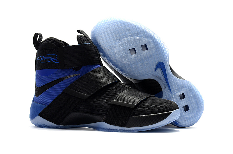 Nike LeBron Soldier 10 EP Black Royal Blue Shoes - Click Image to Close
