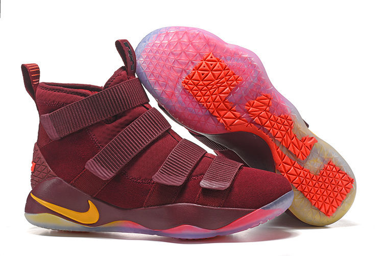 Nike LeBron Soldier 11 Wine Red Shoes - Click Image to Close