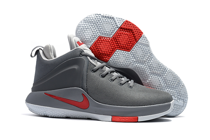 Nike LeBron Witness 1 Cement Grey Red Shoes - Click Image to Close