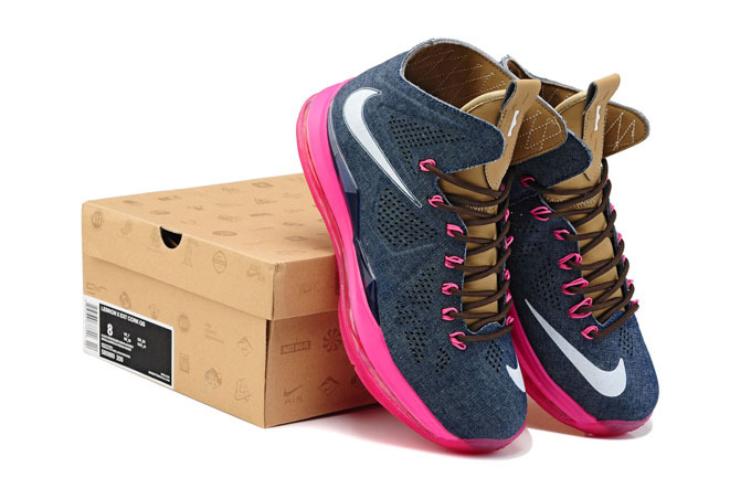 Nike Lebron James 10 Dark Blue Pink Shoes