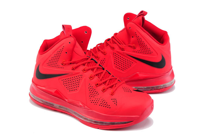 Nike Lebron James 10 Red Black Shoes - Click Image to Close