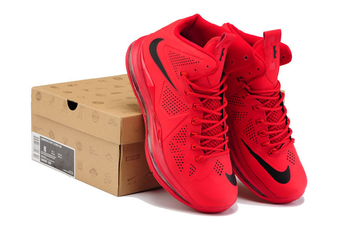 Nike Lebron James 10 Red Black Shoes