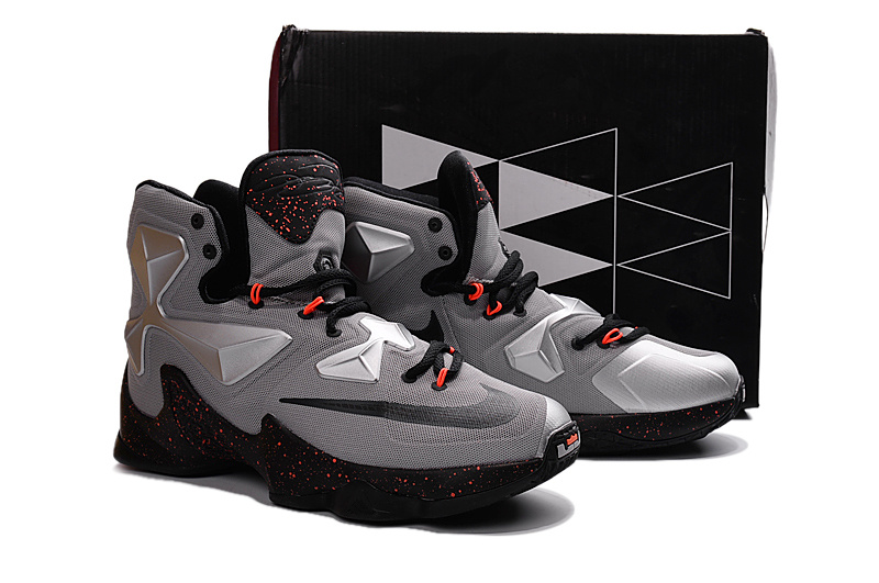 Nike Lebron 13 Fdrill Grey Black Red Shoes - Click Image to Close