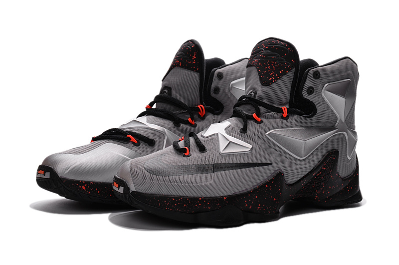 Nike Lebron 13 Fdrill Grey Black Red Shoes - Click Image to Close
