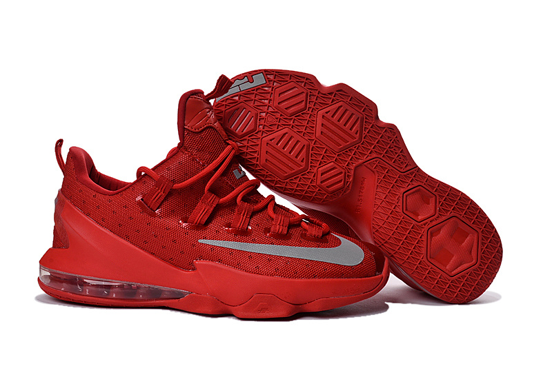 Nike Lebron 13 Low America Red Silver Shoes - Click Image to Close