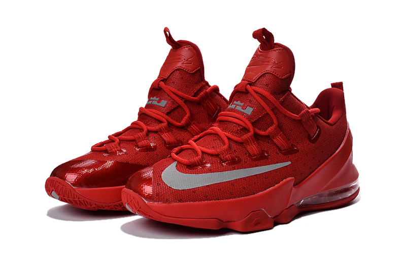 Nike Lebron 13 Low America Red Silver Shoes - Click Image to Close