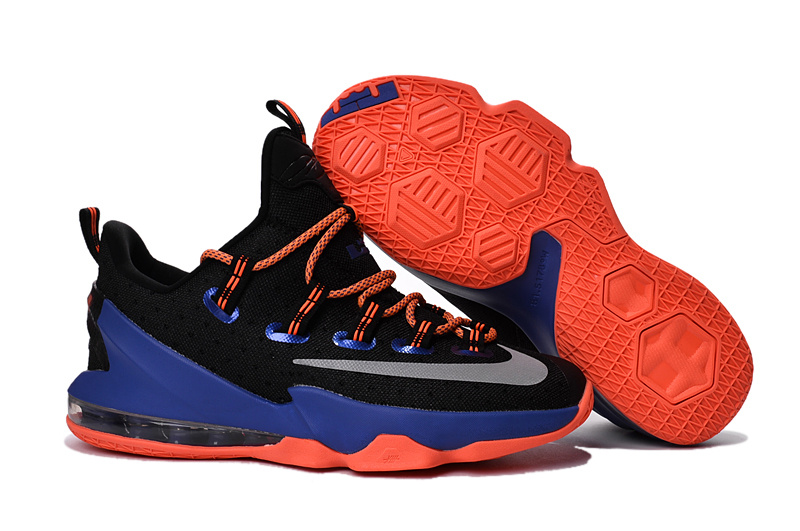 Nike Lebron 13 Low Black Blue Orange Shoes - Click Image to Close