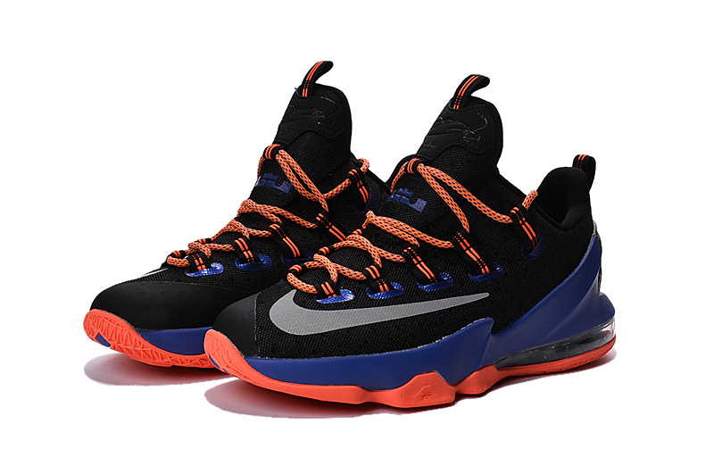 Nike Lebron 13 Low Black Blue Orange Shoes - Click Image to Close