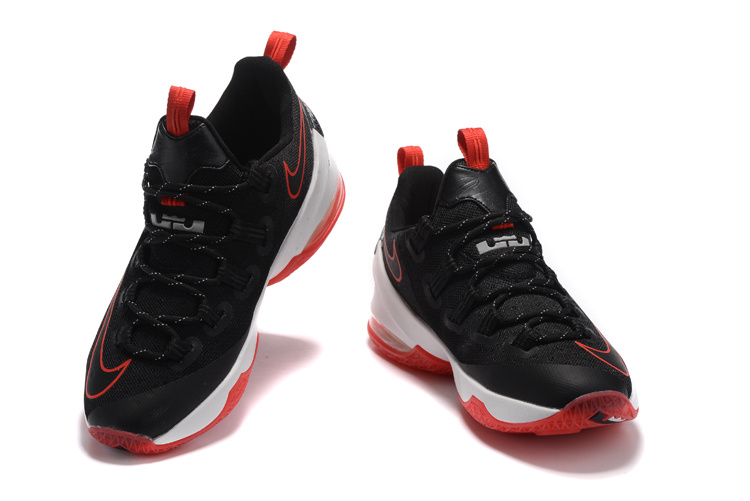 Nike Lebron 13 Low Black Red White Shoes