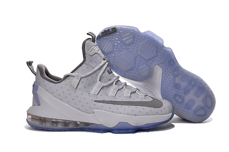 Nike Lebron 13 Low White Silver Shoes - Click Image to Close