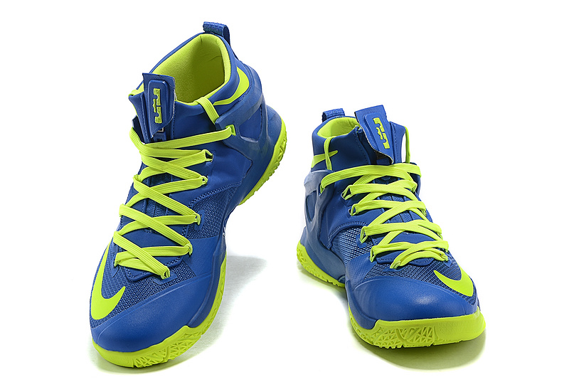 Nike Lebron 13 Red Blue Fluorscent Green Basketball Shoes - Click Image to Close