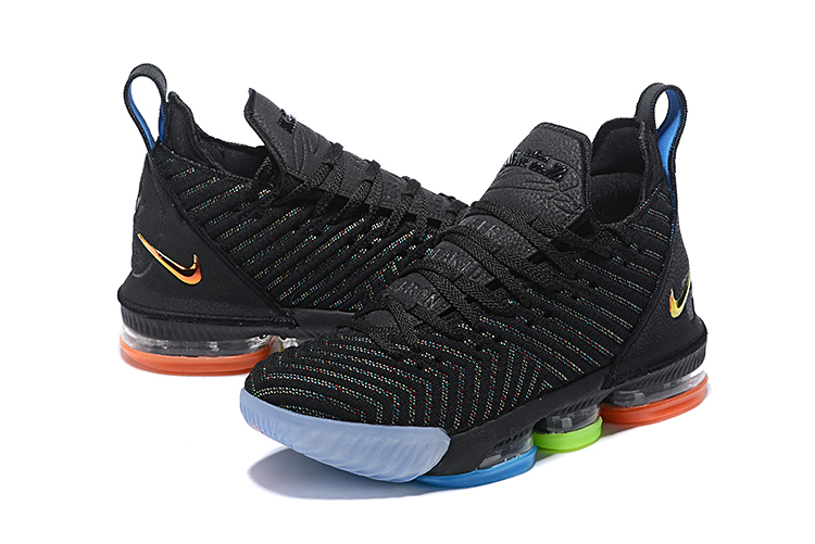 2019 Nike Lebron 16 Black Rainbow - Click Image to Close