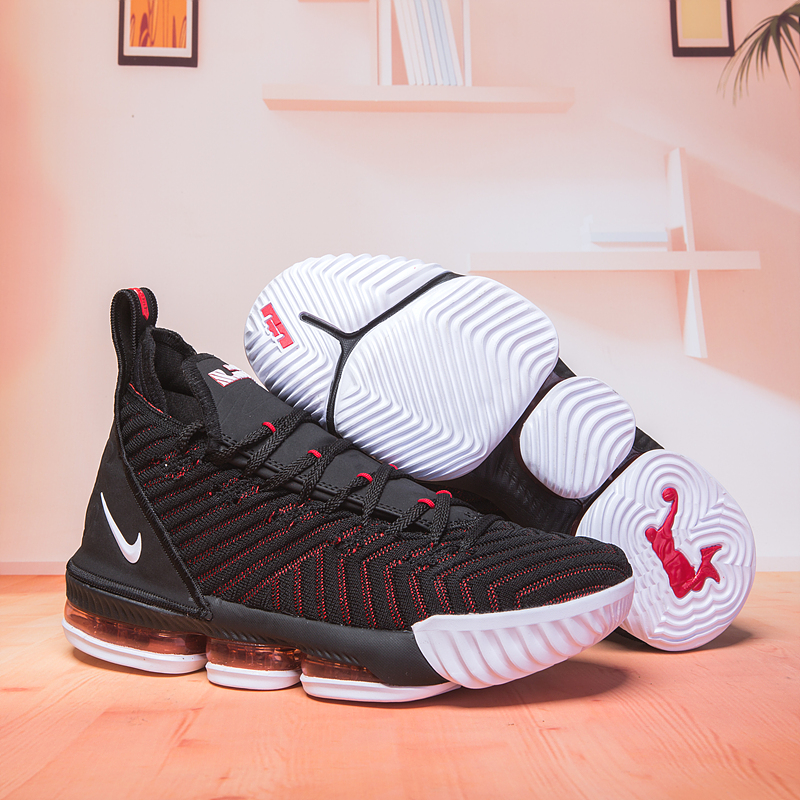 Nike Lebron 16 Red Black White Basketball Shoes