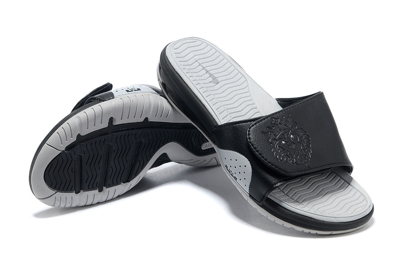 Nike Lebron James Hydro 9 Black Grey Sandal - Click Image to Close