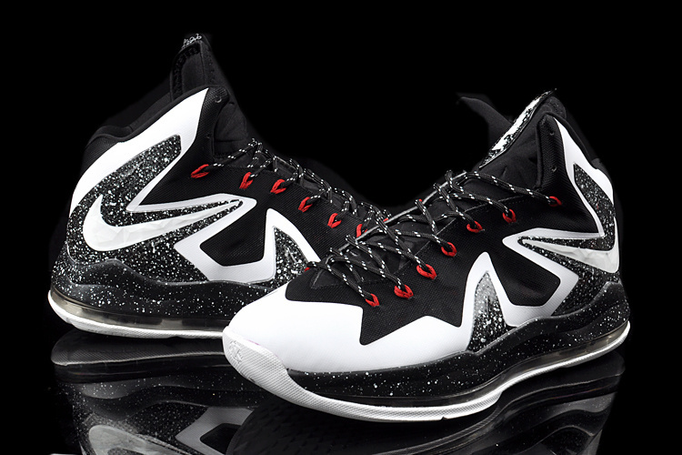 Nike Lebron James 10 Shoes Elite Black White Red