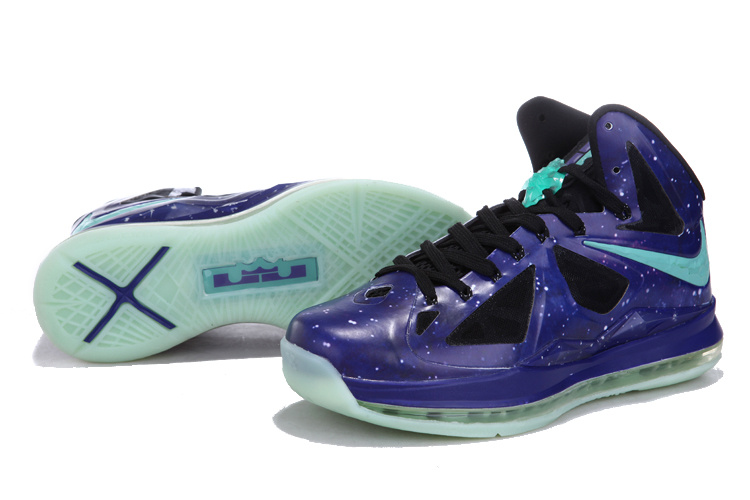 Lebron James 10 Shoes Blue Green Midnight - Click Image to Close