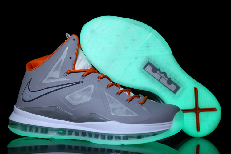 Lebron James 10 Midnight Shoes Grey White - Click Image to Close