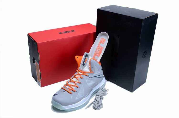 Lebron James 10 Midnight Shoes Grey White - Click Image to Close