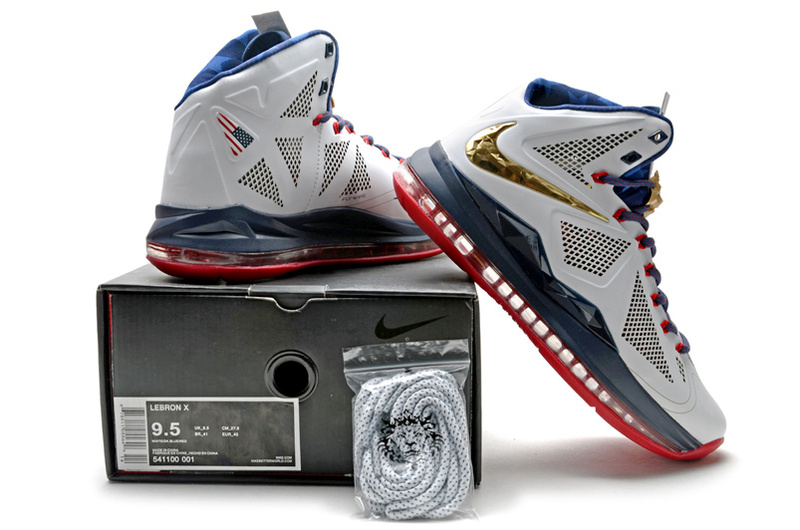 Lebron James 10 Midnight White Blue Red - Click Image to Close