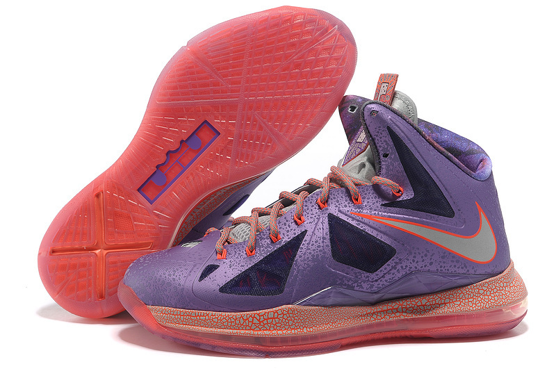 Nike Lebron James 10 Purple Red For Women - Click Image to Close