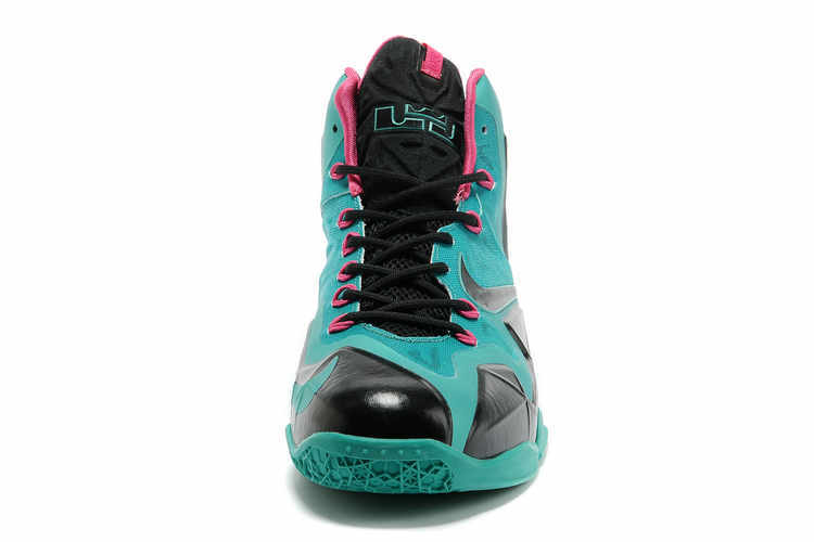 Lebron James 11 Black Green Pink Basketball Shoes