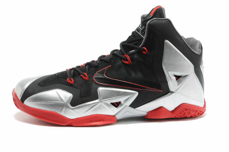 Lebron James 11 Black Silver Red Basketball Shoes