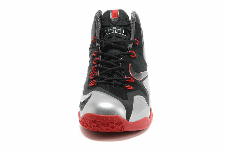 Lebron James 11 Black Silver Red Basketball Shoes - Click Image to Close