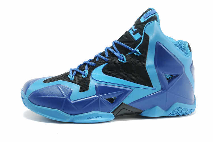 Lebron James 11 Blue Black Green Basketball Shoes - Click Image to Close