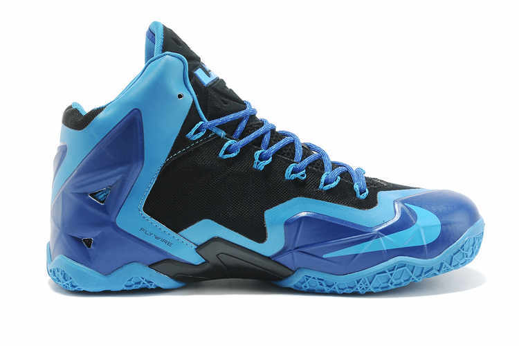 Lebron James 11 Blue Black Green Basketball Shoes - Click Image to Close