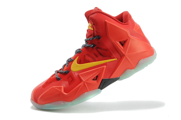 Nike Lebron James 11 Shoes Red Yellow