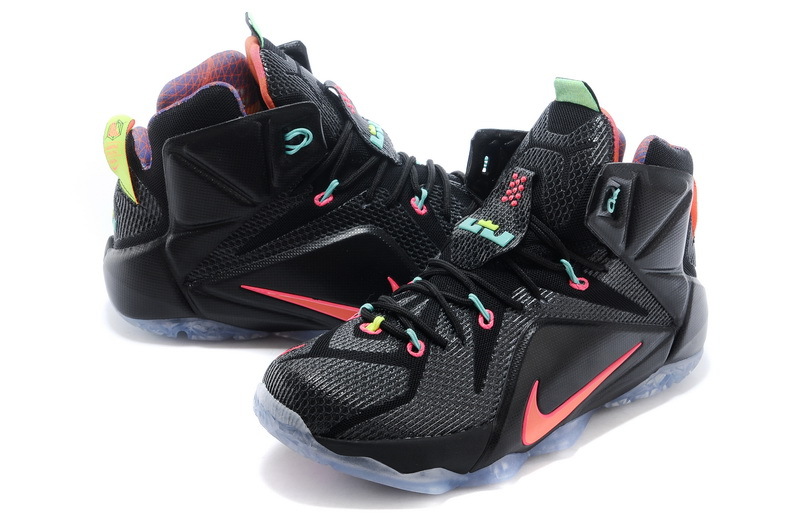 Nike Lebron James 12 Black Orange Shoes