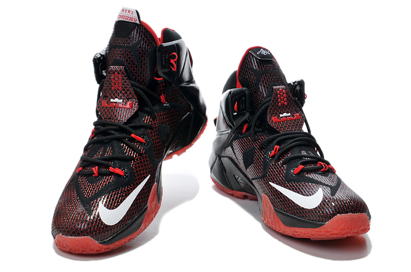 Nike Lebron James 12 Black Red Basketball Shoes