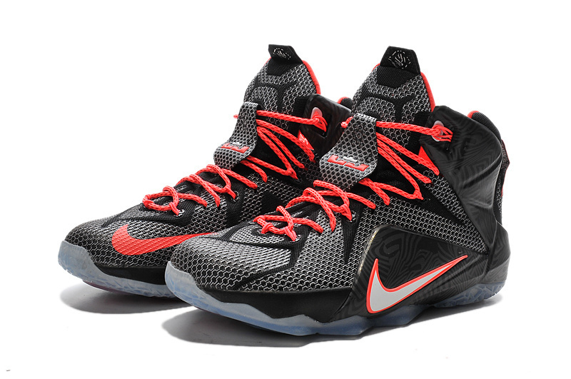 Nike Lebron James 12 Black Red Shoes - Click Image to Close