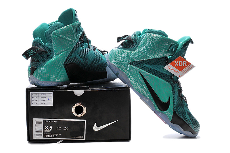 Nike Lebron James 12 Green Black Shoes - Click Image to Close