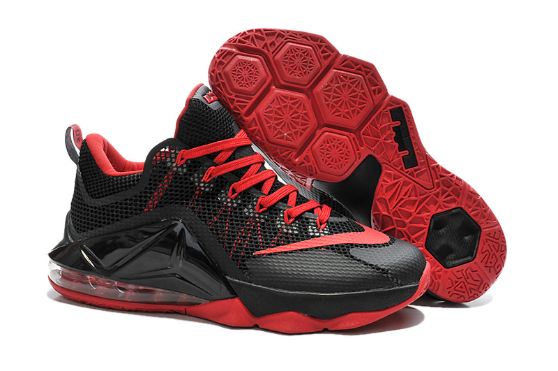 Nike Lebron James 12 Low Black Red Shoes