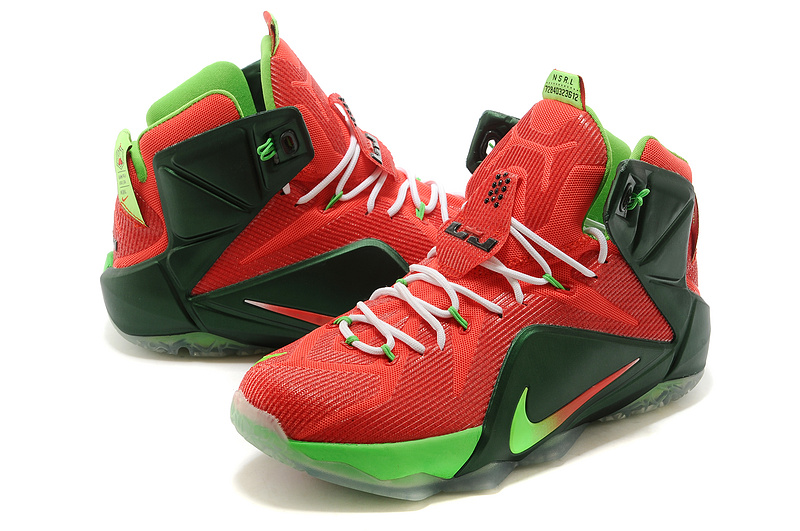 Nike Lebron James 12 Red Black Green Shoes