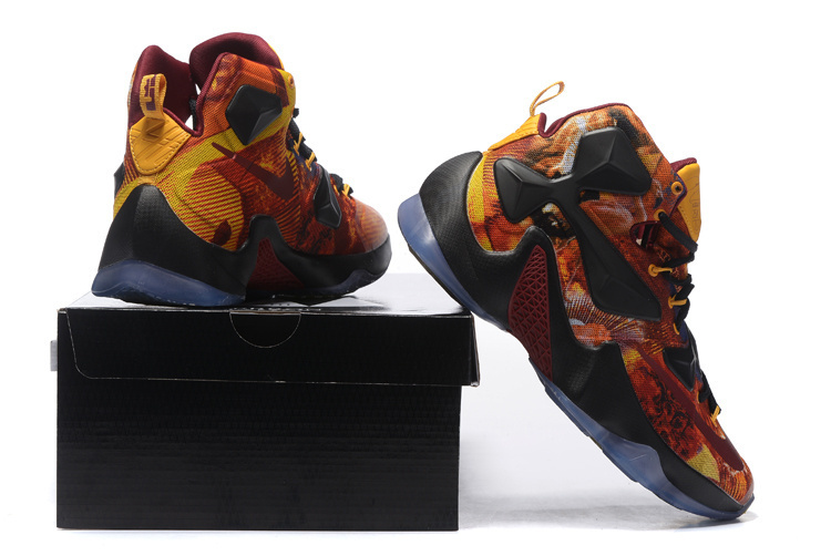 Nike Lebron James 13 25K Custom Red Yellow Black Shoes