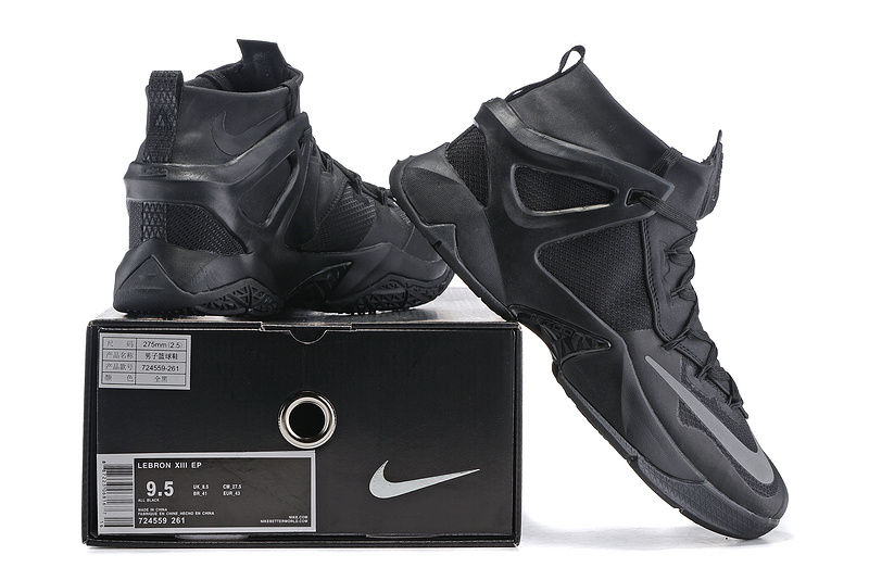 Nike Lebron James 13 All Black Shoes - Click Image to Close