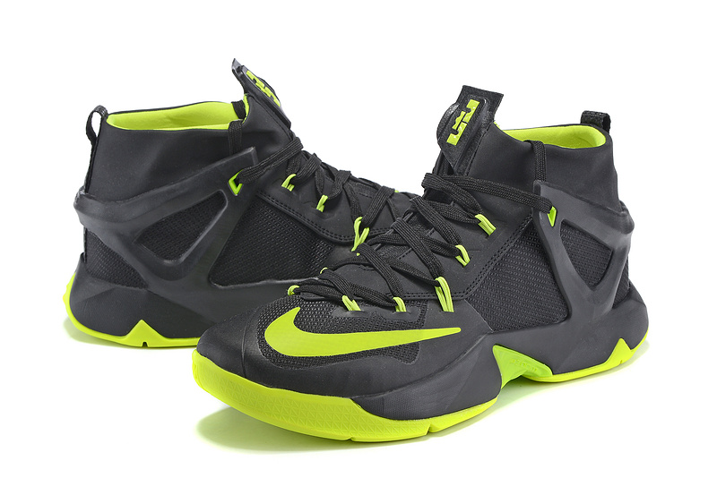 Nike Lebron James 13 Black Fluorscent Green Shoes - Click Image to Close