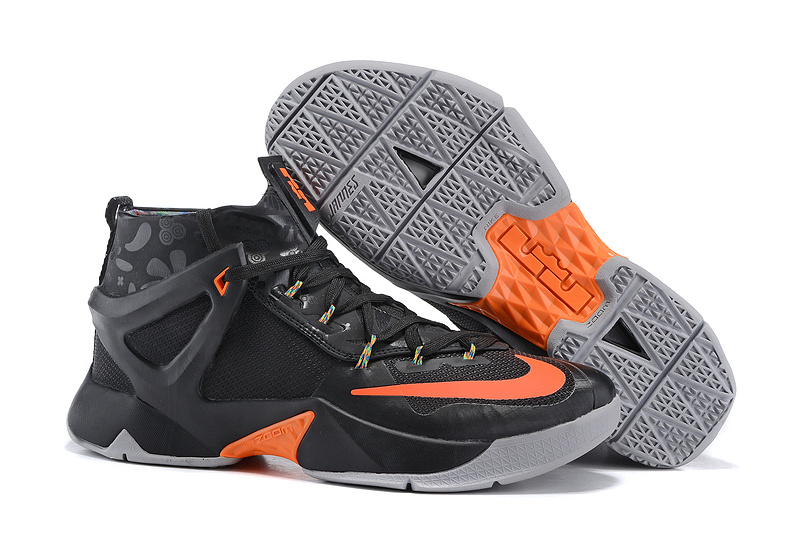 Nike Lebron James 13 Black Orange Grey Shoes