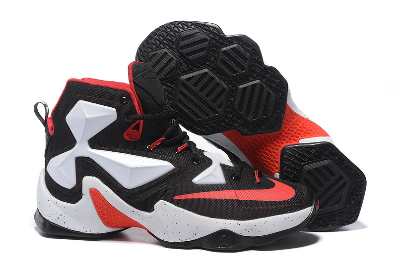 Nike Lebron James 13 Elite Black White Red Shoes - Click Image to Close