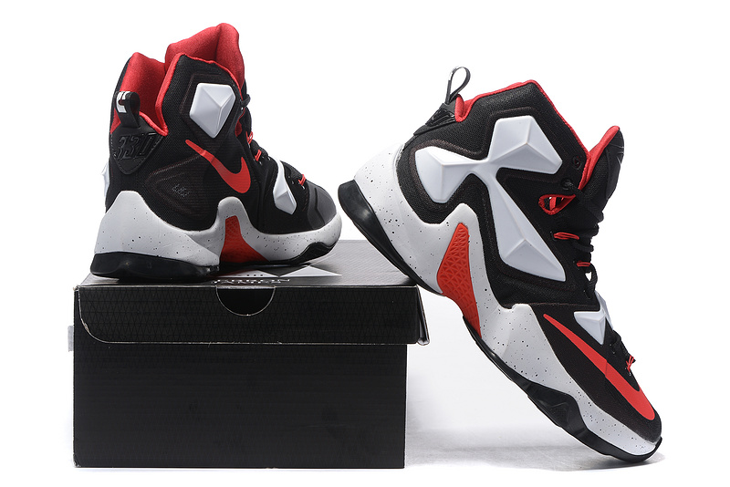 Nike Lebron James 13 Elite Black White Red Shoes - Click Image to Close