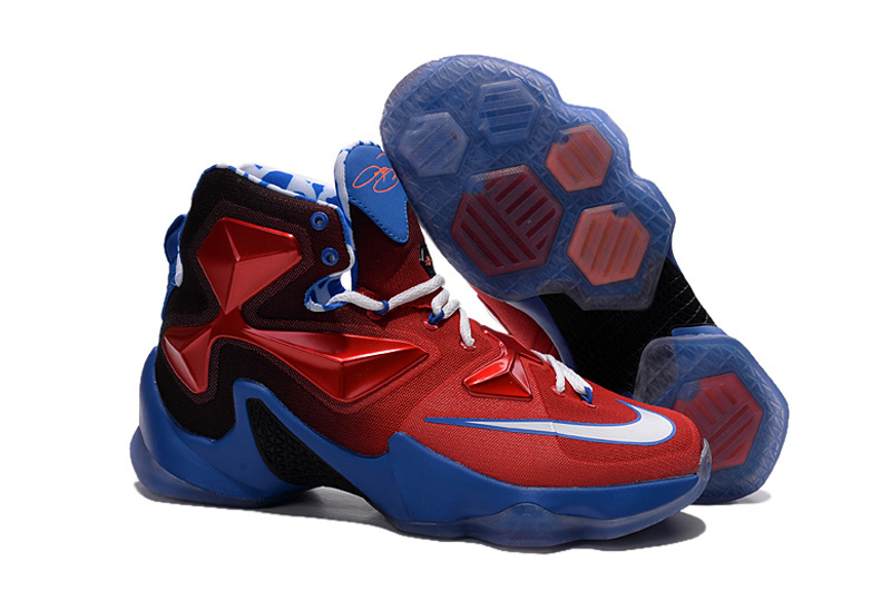 Nike Lebron James 13 Red Blue Black Shoes - Click Image to Close