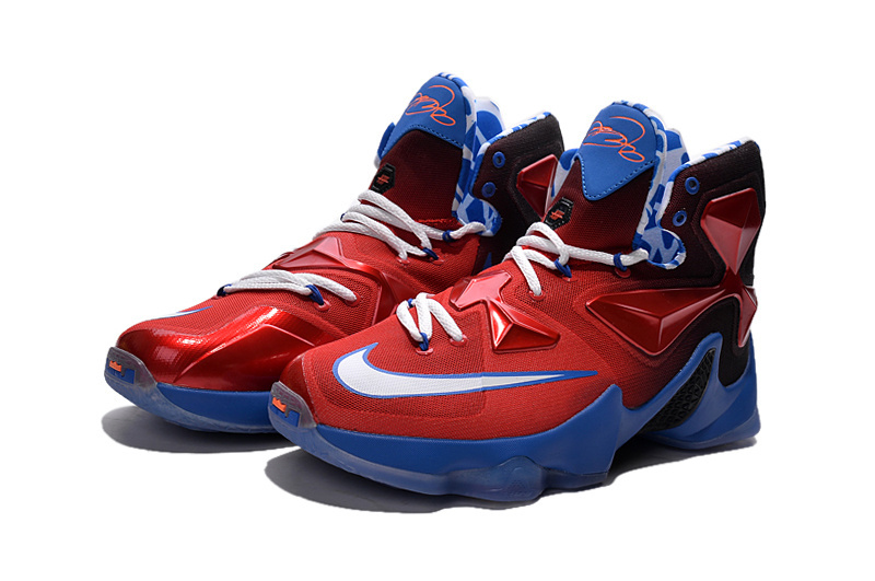 Nike Lebron James 13 Red Blue Black Shoes - Click Image to Close