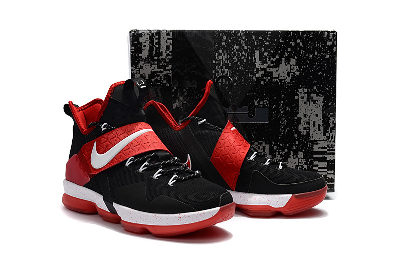 Nike Lebron James 14 Black Red White Shoes