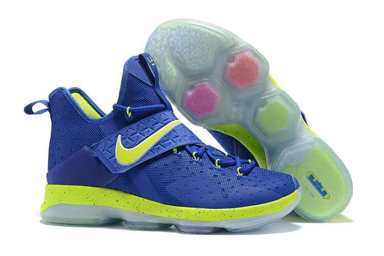 Nike Lebron James 14 Blue Fluorscent Green Shoes