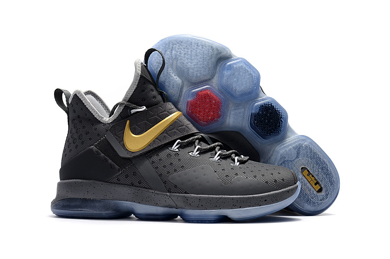 Nike Lebron James 14 Grey Gold Shoes