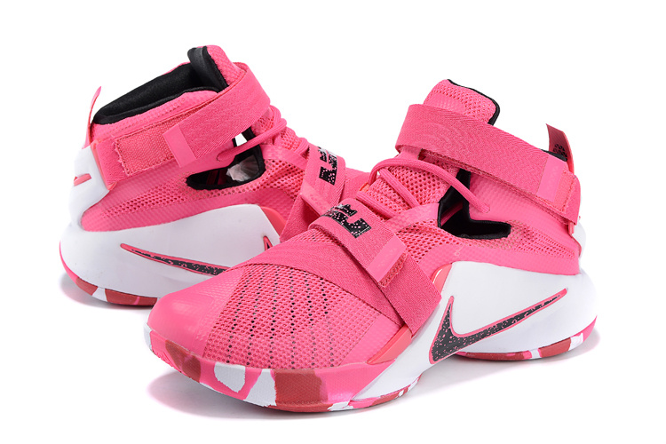 pink and white lebron shoes