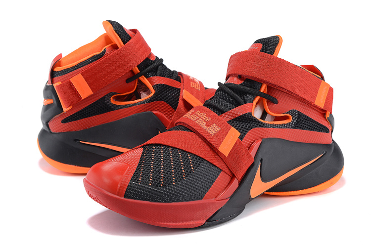 Nike Lebron James 9 Soldier Red Black Orange Shoes