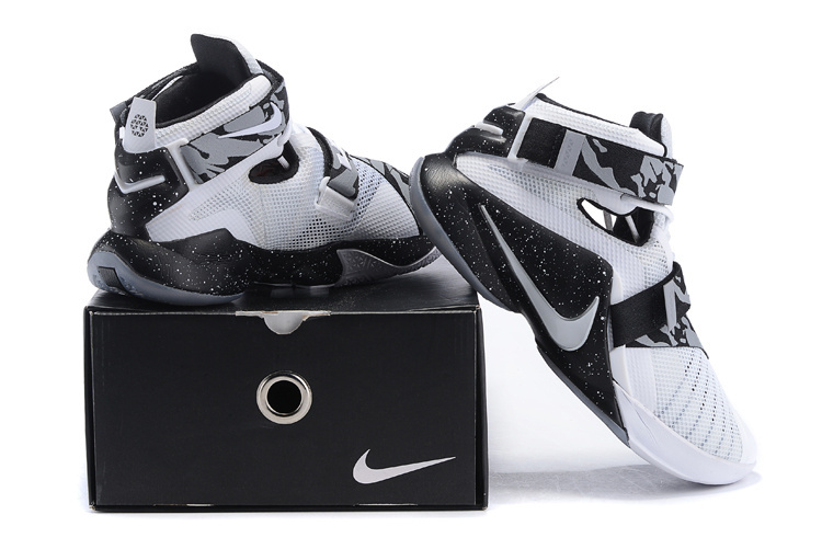 Nike Lebron James Soldier 9 Oreo White Black Shoes